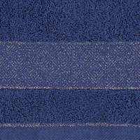 Kép 3/4 - Nessy pamut törölköző vastag fényes csíkkal Gránátkék 30x50 cm 6db 2