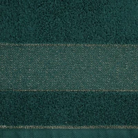 Kép 3/4 - Nessy pamut törölköző vastag fényes csíkkal Sötétzöld 50x90 cm 6db 2