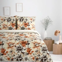Kép 1/6 - Nika51 pamut-szatén ágyneműhuzat Sárga 220x200 cm - 70x80 cm 2db