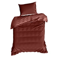 Kép 5/7 - Nova3 pamut-szatén ágyneműhuzat Burgundi vörös 220x200 cm - 70x80 cm 2db 3