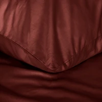 Kép 2/7 - Nova3 pamut-szatén ágyneműhuzat Burgundi vörös 220x200 cm - 70x80 cm 2db 6