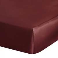 Kép 3/5 - Nova3 pamut-szatén gumis lepedő Burgundi vörös 140x200 cm + 30 cm 2