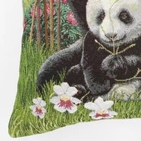 Kép 3/6 - Panda macis trópusi párnahuzat 45x45 cm 2