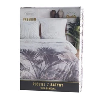 Kép 2/7 - Premium23 pamut-szatén ágyneműhuzat Krémszín 140x200 cm - 70x80 cm 1db 1