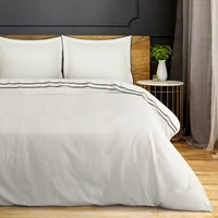 Kép 1/6 - Reina38a pamut ágyneműhuzat Krémszín 220x200 cm - 70x80 cm 2db