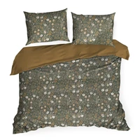 Kép 5/9 - Reina48 pamut-szatén ágyneműhuzat Sötét olíva 220x200 cm - 70x80 cm 2db 1