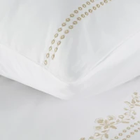 Kép 2/7 - Reina53 pamut-szatén ágyneműhuzat Fehér 160x200 cm - 70x80 cm 2db 6