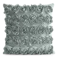 Kép 1/2 - Roses mohér díszes párnahuzat sifon anyagból Menta 45x45 cm