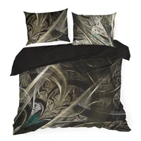 Kép 5/8 - Soreia elegáns pamutszatén ágynemű Fekete 220x200 cm - 70x80 cm 2db 2