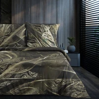 Kép 3/8 - Soreia elegáns pamutszatén ágynemű Fekete 220x200 cm - 70x80 cm 2db 7