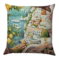 Kép 1/3 - Sorrento citromos mediterrán párnahuzat 45x45 cm