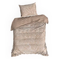 Kép 5/7 - Spring81 pamut-szatén ágyneműhuzat Világosbarna 140x200 cm - 70x80 cm 1db 3