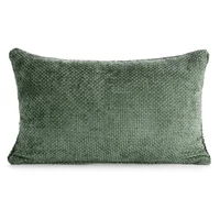 Kép 1/4 - Szenil mintás párnahuzat Sötétzöld 30x50 cm