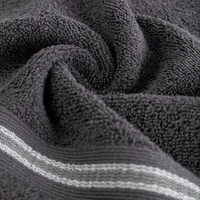Kép 4/6 - Tris csíkos törölköző Fekete 70x140 cm 3db 3