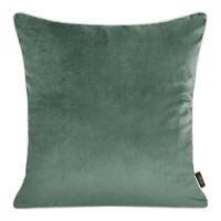 Kép 1/3 - Velvet párnahuzat lenvászon szerű anyagból Sötét menta 45x45 cm