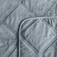 Kép 4/5 - Velvet1 bársony ágytakaró Ezüst 170x210 cm 3