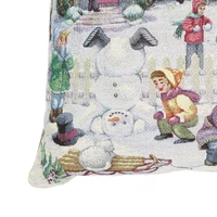 Kép 2/3 - Winter kids hógolyózós párnahuzat ezüst lurex 45x45 cm 6