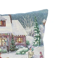 Kép 3/3 - Winter kids hógolyózós párnahuzat ezüst lurex 45x45 cm 7