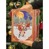 Kép 4/7 - Karácsonyi nagy mesekönyv sütis doboz télapós 245x210x90 mm 2