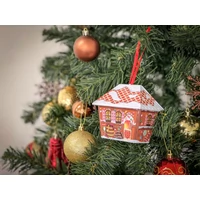 Kép 2/5 - Kis mézeskalács ház sütis doboz akasztós 110 x 85x95 mm 1