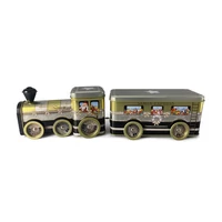 Kép 3/9 - Santa Express aranyezüst vonat sütis doboz 385x90x100 mm 2