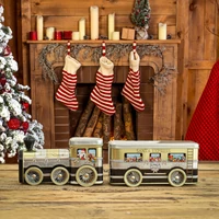 Kép 5/9 - Santa Express aranyezüst vonat sütis doboz 385x90x100 mm 4