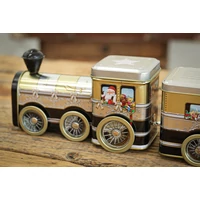 Kép 7/9 - Santa Express aranyezüst vonat sütis doboz 385x90x100 mm 6