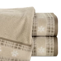 Kép 1/7 - holly-karacsonyi-torolkozo-jacquard-szegellyel-vilagosbezs-50-x-90-cm
