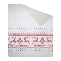 Kép 3/5 - noel-karacsonyi-pamut-akril-takaro-feher-200-x-220-cm-hatter-nelkul