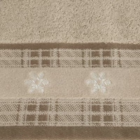 Kép 3/7 - holly-karacsonyi-torolkozo-jacquard-szegellyel-vilagosbezs-50-x-90-cm-kozeli-minta
