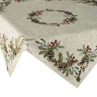 Kép 2/4 - gobelin-karacsonyi-asztalterito-zsenilia-fonalbol-szurke-100-x-100-cm-5-cm-hs431346 1