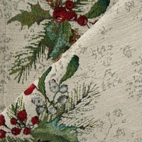 Kép 4/4 - gobelin-karacsonyi-asztalterito-zsenilia-fonalbol-szurke-100-x-100-cm-5-cm-hs431346 3