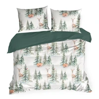 Kép 5/8 - Deer pamut karácsonyi ágyneműhuzat Fehér 220x200 cm - 70x80 cm 2db 2