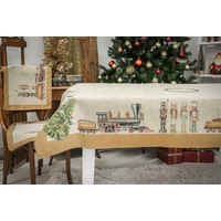 Kép 5/7 - Diótörős arany szélű gobelin asztalterítő 137x180 cm arany lurex 3