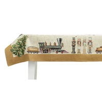 Kép 7/7 - Diótörős arany szélű gobelin asztalterítő 137x240 cm arany lurex 5