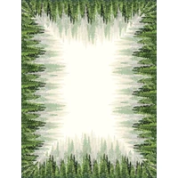 Kép 5/5 - Golden forest fenyőfás gobelin asztalterítő 137x180 cm arany lurex 4