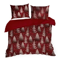 Kép 2/5 - Rubin karácsonyi ágyneműhuzat Piros 220x200 cm - 70x80 cm 2db 1