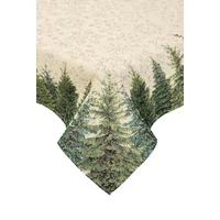 Kép 5/6 - Silver forest fenyőfás gobelin asztalterítő 96x100 cm ezüst lurex 4