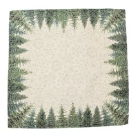 Kép 6/6 - Silver forest fenyőfás gobelin asztalterítő 96x100 cm ezüst lurex 5