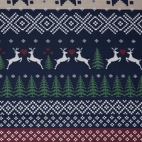 Kép 6/7 - Skandy pamut karácsonyi ágyneműhuzat Gránátkék 220x200 cm - 70x80 cm 2db 4