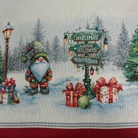 Kép 2/3 - Xmas gobelin karácsonyi terítő Piros 40x100 cm - 5 cm 1