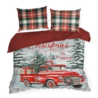 Kép 5/8 - Xmas pamut karácsonyi ágyneműhuzat Piros 160x200 cm - 70x80 cm 2db 2