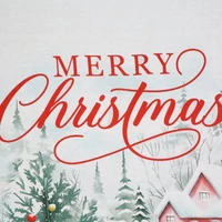 Kép 3/8 - Xmas pamut karácsonyi ágyneműhuzat Piros 160x200 cm - 70x80 cm 2db 7