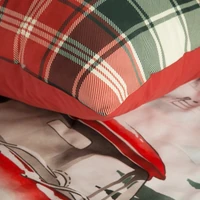 Kép 2/8 - Xmas pamut karácsonyi ágyneműhuzat Piros 220x200 cm - 70x80 cm 2db 6
