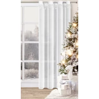 Kép 2/9 - Xmas1 fényáteresztő függöny csillagos Fehér 140x250 cm 1