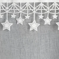 Kép 5/9 - Xmas1 fényáteresztő függöny csillagos Fehér 140x250 cm 4