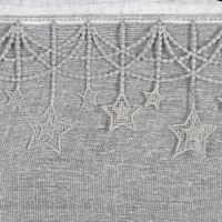 Kép 8/9 - Xmas1 fényáteresztő függöny szürke csillagos Fehér 140x250 cm 4
