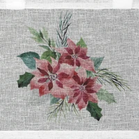 Kép 4/6 - Xmas3 vitrázs függöny mikulásvirágos Fehér 30x150 cm 3