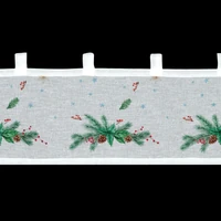 Kép 3/7 - Xmas4 vitrázs függöny fenyőágas Fehér 30x150 cm 1