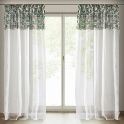 botanic-flamingo-mintas-csipkes-fuggony-feher-zöld-rozsaszin-140-x-250-cm